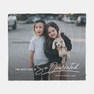 Lustigt Naughty från Nice-listan Fotojul Fleecefilt