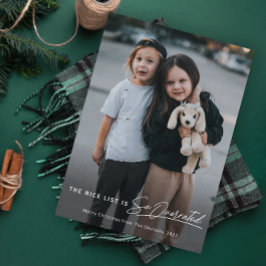 Lustigt Naughty från Nice-listan Fotojul Julkort