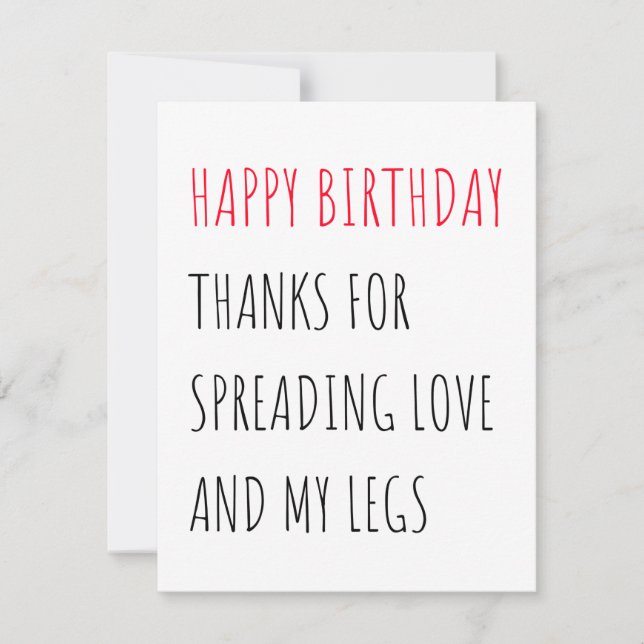 Lustigt Naughty Grattis på födelsedagen-kort till  Julkort (Framsida)