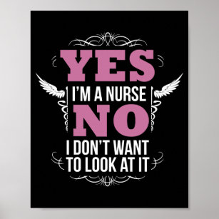 Lustigt Naughty Nurse-Superskoj med sassi Poster