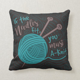 Lustigt nittering av Humor Knitters Nål Kudde