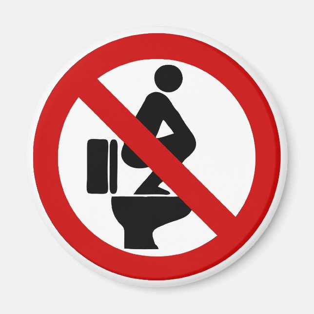 Lustigt NO Feet på sätet ⚠ thailändska skylten ⚠ Magnet (Framsidan)