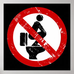 Lustigt NO Feet på sätet ⚠ thailändska skylten ⚠ Poster