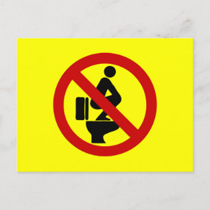 Lustigt NO Feet på sätet ⚠ thailändska skylten ⚠ Vykort