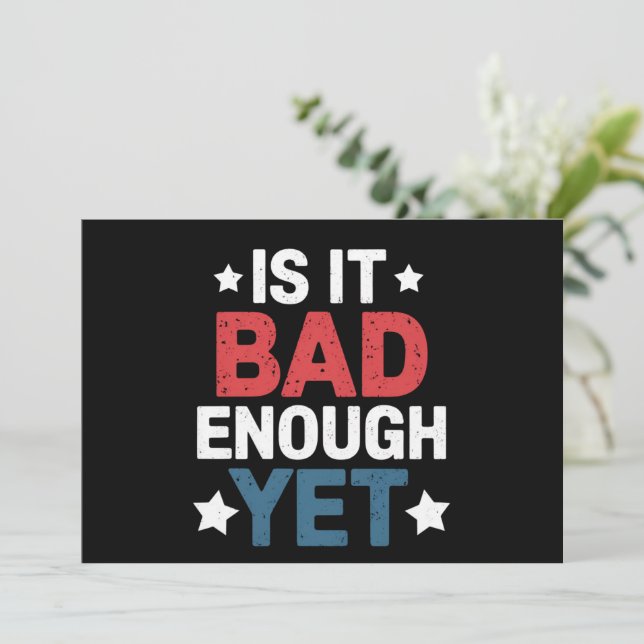 Lustigt nog är det illa nog, men politiskt patriot inbjudningar (Stående Fram)