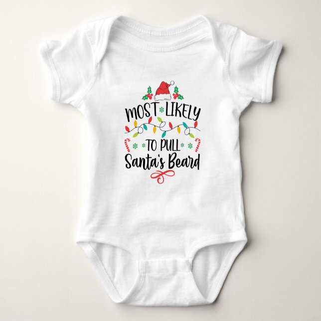 Lustigt nog att dra tomtens skägg t shirt (Framsida)