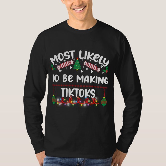 Lustigt nog att Skapar Tiktoks T Shirt (Framsida)