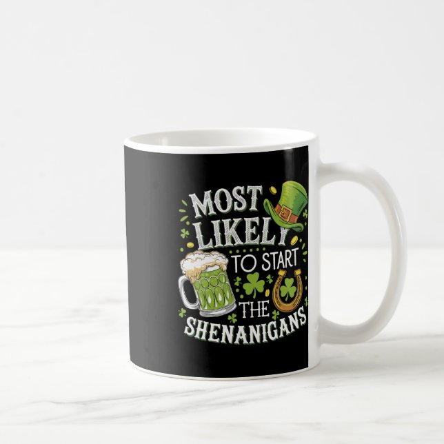 Lustigt nog att starta Sankt Patr Kaffemugg (Höger)