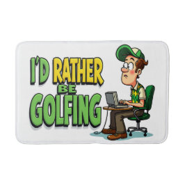 Lustigt nog att vara golfande för honom badrumsmatta