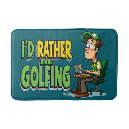 Lustigt nog att vara golfande för honom badrumsmatta