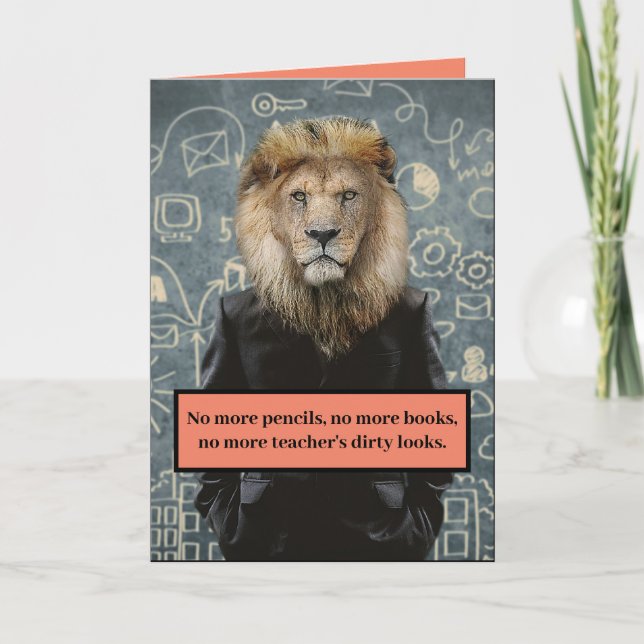 Lustigt nog ser ingen mer lärares smutsiga Student Kort (Framsida)