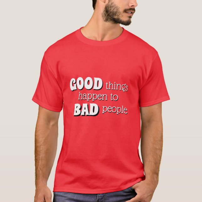 Lustigt Novelty BRA SAK HÄNDE TILL BAD FOLK T Shirt (Framsida)