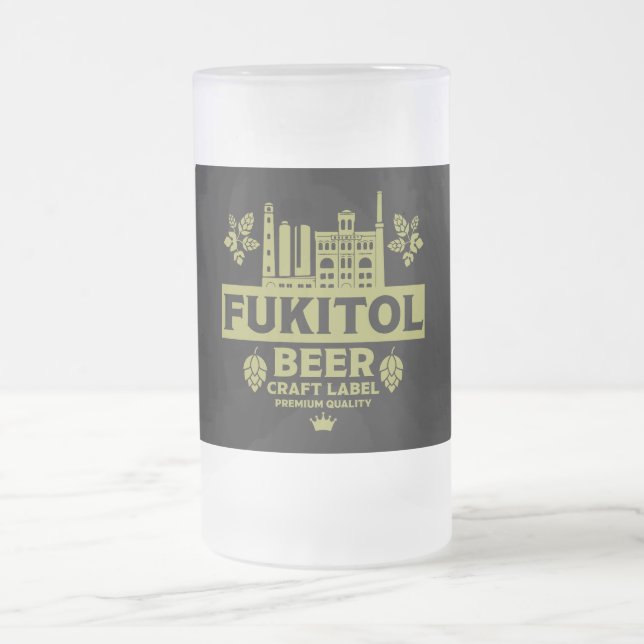 Lustigt Novelty - etiketter för julöl Frostat Ölglas (Center)