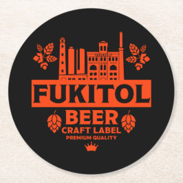 Lustigt Novelty - etiketter för julöl Underlägg Papper Rund