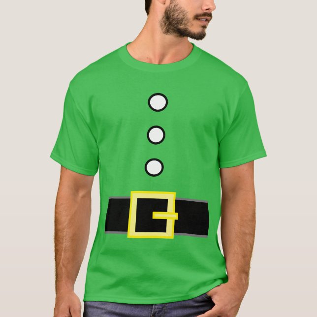 Lustigt Novelty Jul SANTA S ELF KOSTYM COSTUME T Shirt (Framsida)