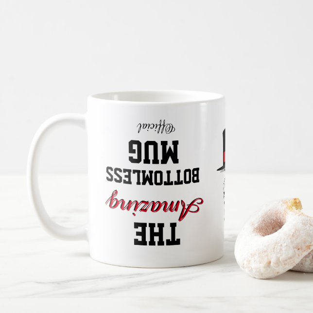 Lustigt Novelty OFFICIELLEN FANTASTISK BOTTOMLESS  Kaffemugg (Med munk)