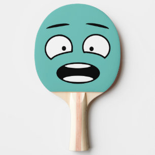 Lustigt Novelty Skrämt Ansikte Emoji Pingisracket