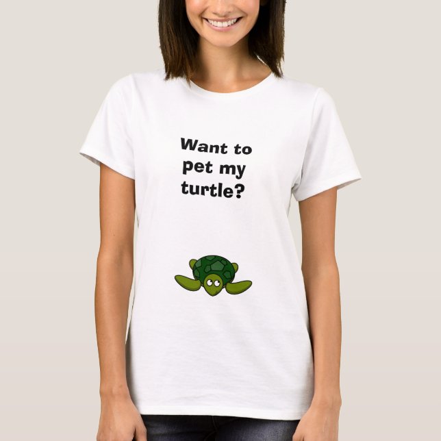 Lustigt Novelty Sommar Roligt VILL SÄGA MY TURTLE T Shirt (Framsida)