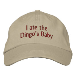 Lustigt Novelty Sports I ATE DINGO's BABY Broderad Keps