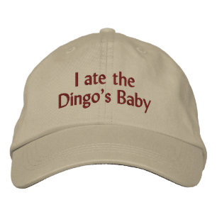 Lustigt Novelty Sports I ATE DINGO's BABY Broderad Keps