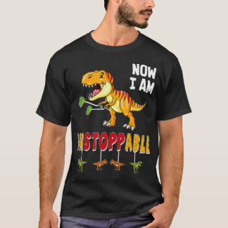 Lustigt nu är jag ostoppbar T Rex Funny Dinosaur T Shirt