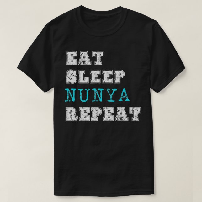 Lustigt nunya-mat-viloläge Upprepa inget av ditt f T Shirt (Design framsida)