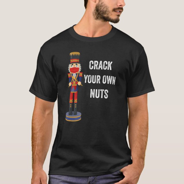 Lustigt nutcracker med Ansikte-mask T Shirt (Framsida)