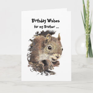 Lustigt, Nutty Brother Birthday-ekorrekort Kort