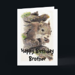 Lustigt, Nutty Brother Birthday-ekorrekort Kort<br><div class="desc">Till den mest närliggande i familjen. Underbart kort för den speciella bror eller en som gillar ekorrar,  djur,  vilda djur eller natur.</div>