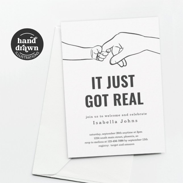 Lustigt Nyfödd bebis Välkommen Party, Sip och Se Inbjudningar (Skapare uppladdad)