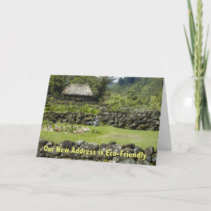 Lustigt Nytt adress - Eco Friendly Hut Kort
