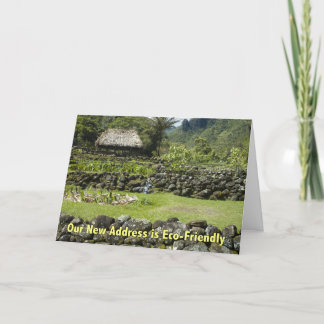 Lustigt Nytt adress - Eco Friendly Hut Kort