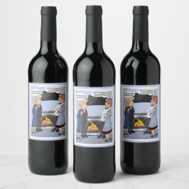 Lustigt nytt års resolution vinflaska etikett