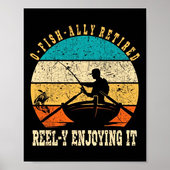Lustigt O-fish-ally-Reel-y Enjoying it Vinta Poster (Framsidan)