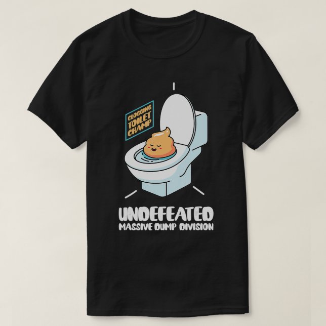 Lustigt obesegrad Massive Dump Division Toilet Clo T Shirt (Design framsida)