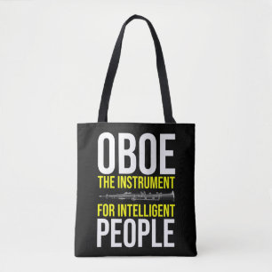 Lustigt Oboe Player Intelligent Musician Humor Tygkasse