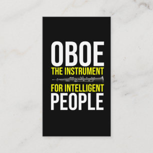 Lustigt Oboe Player Intelligent Musician Humor Visitkort
