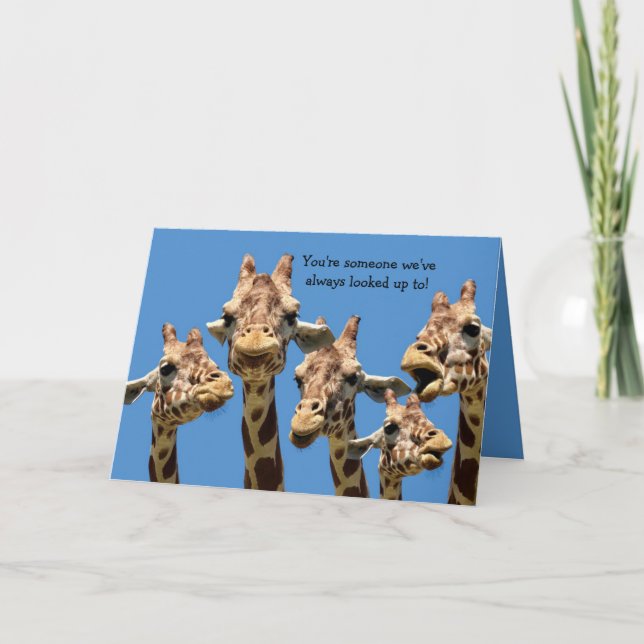 Lustigt och ärligt Giraffe Pension-kort Kort (Framsida)