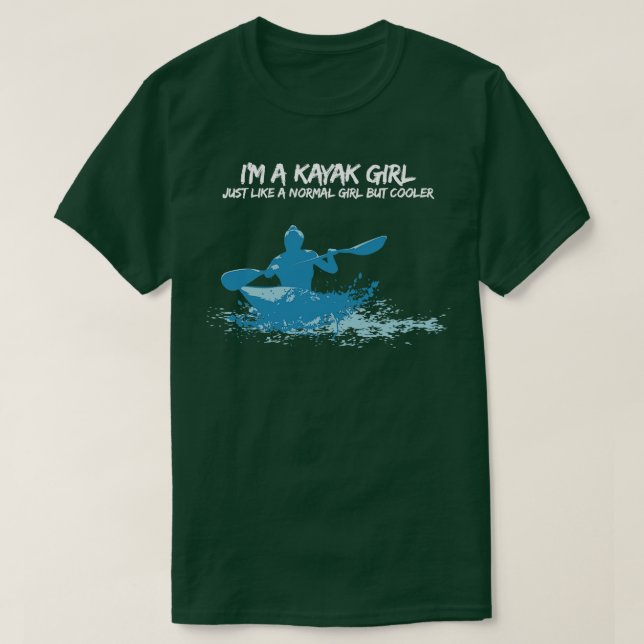 Lustigt och coola Kayak Girl TShirt eller Gift T Shirt (Design framsida)