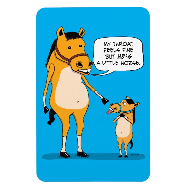 Lustigt och Cute Big Horse och Little Horse Magnet (Vertikal)