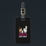 Lustigt och Cute Crazy Cat Dam Cat Mamma Humor Bagagebricka<br><div class="desc">Crazy cat dam. Lustigt varuhus för kattälskare, katt mamma eller katt pappa, galna katt dam, ägare till mer än en söt liten kattungar och kattunge. Coola- och fantastisk-grafik för dem som kärlek sitt hårig pet och varmt fuzzy kattunge. Perfektens gåva till honom eller henne på födelsedag eller jul. Om ditt...</div>