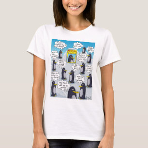 Lustigt och Cute Penguin. T Shirt