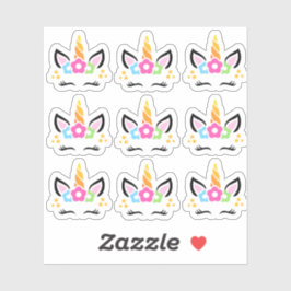 Lustigt och finstilt Unicorn-stickers Klistermärken