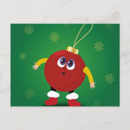 Lustigt och friskt julprat med Snöflingor Vykort