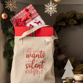 Lustigt och friskt jultomte Helgdag Silent Night M Tygkasse