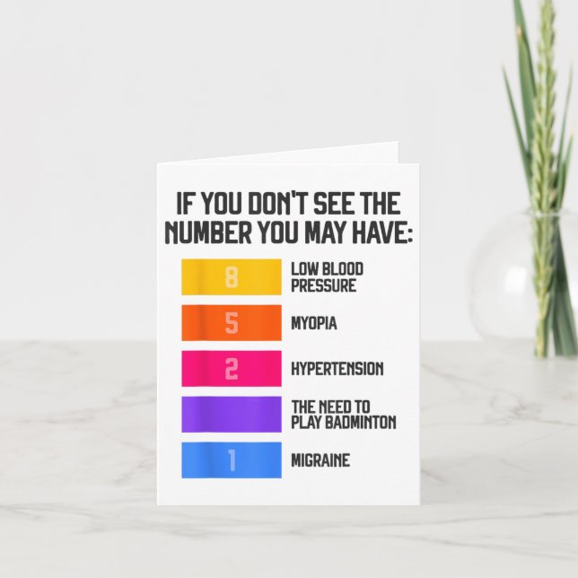 Lustigt och humoristiskt badminton-minnen Shuttle  Kort (Framsida)