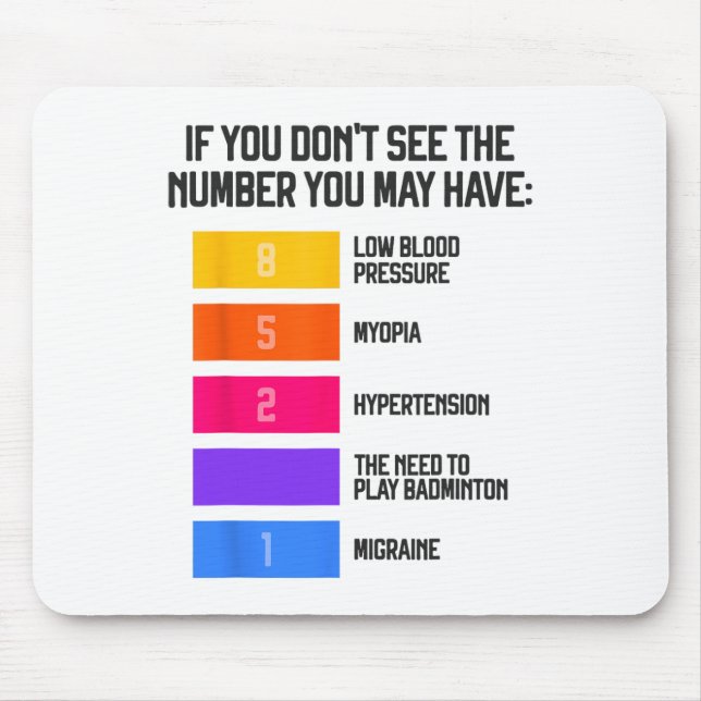 Lustigt och humoristiskt badminton-minnen Shuttle  Musmatta (Framsidan)