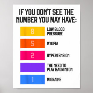 Lustigt och humoristiskt badminton-minnen Shuttle Poster