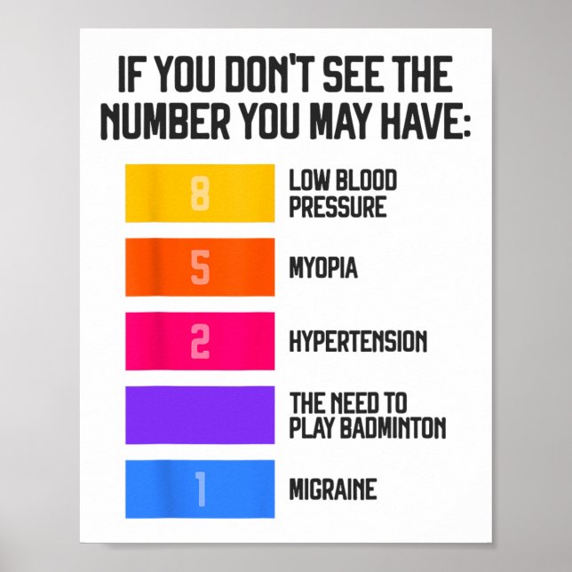 Lustigt och humoristiskt badminton-minnen Shuttle  Poster (Framsidan)