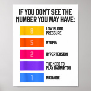Lustigt och humoristiskt badminton-minnen Shuttle Poster